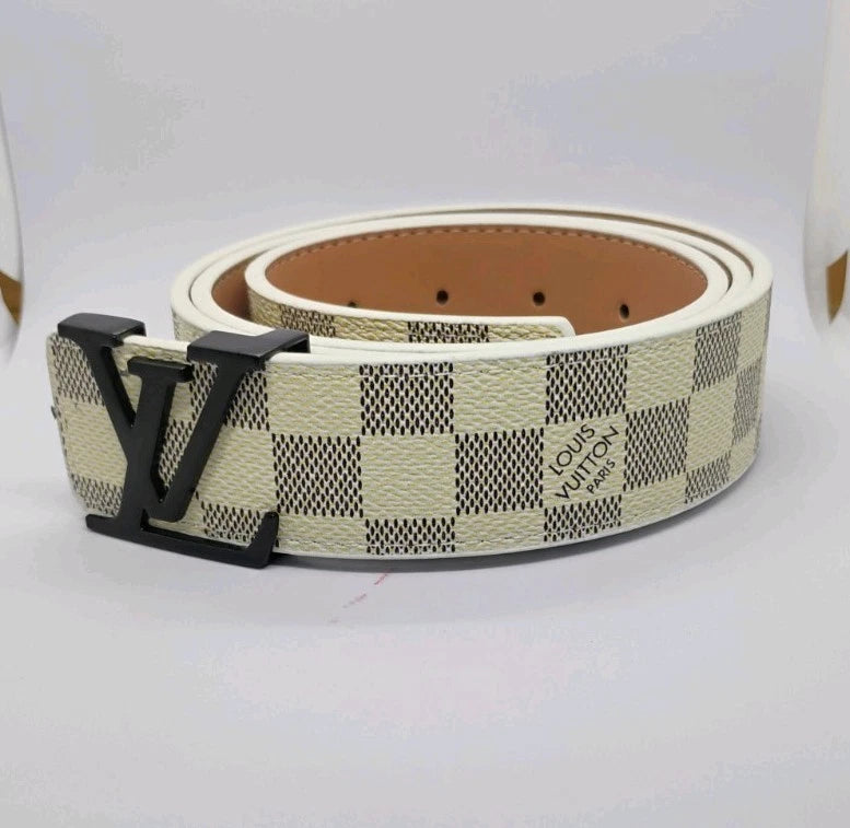 LV BELT WHITE/BLACK