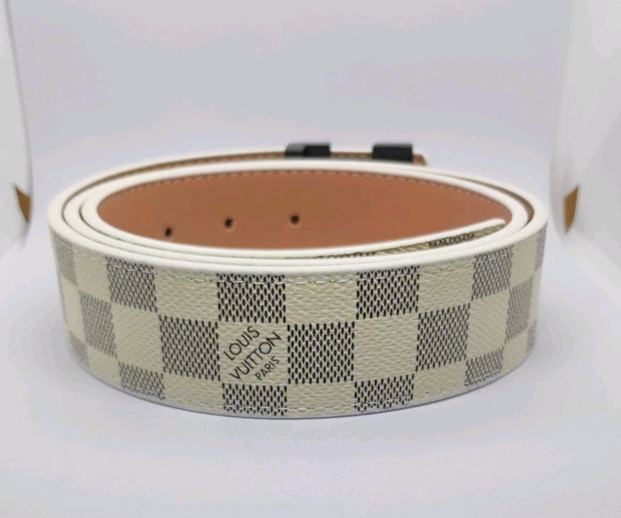 LV BELT WHITE/BLACK